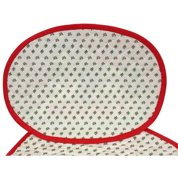 Vintage Reversible Quilted Rocking Horse Placemats Set of 6 Holiday 1990s/Y2K - Picture 2 of 6